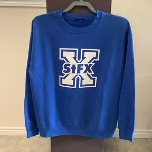 Vintage StFX University Blue Crewneck Sweatshirt Size M Classic Collegiate